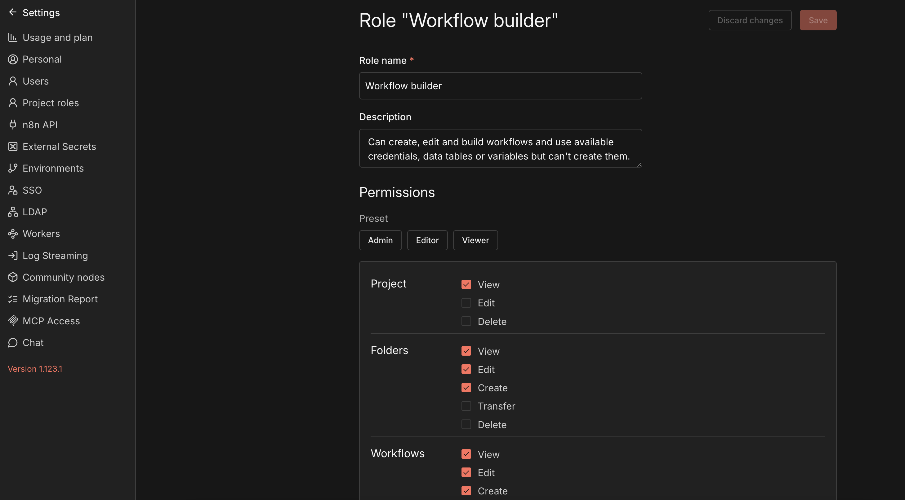 Project roles is now available in the settings of your n8n Enterprise instance.
