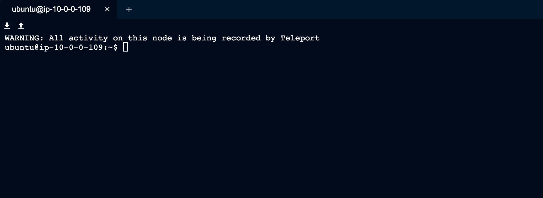 업데이트된 MOTD가 표시된 Teleport SSH